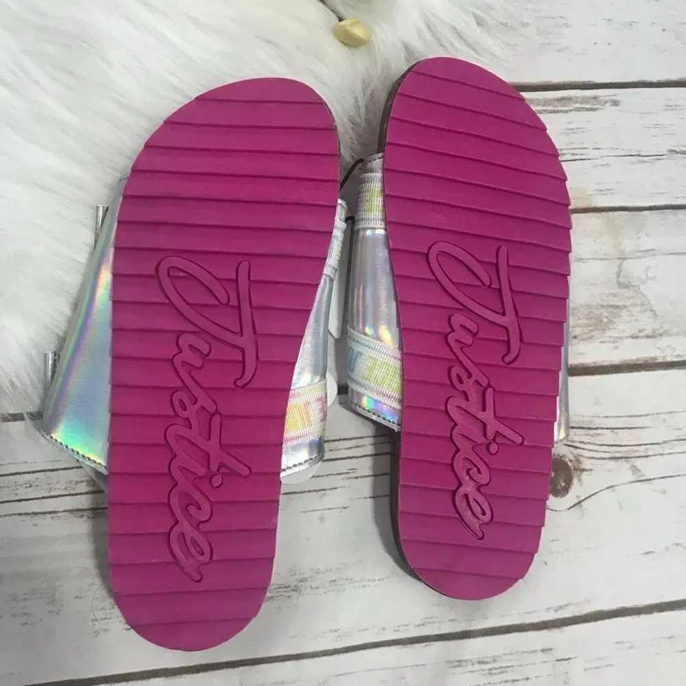 Justice Girl’s Sandals Shoes Size‎ 5 New youth